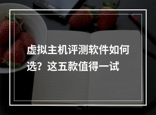虚拟主机评测软件如何选？这五款值得一试
