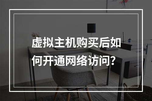 虚拟主机购买后如何开通网络访问？