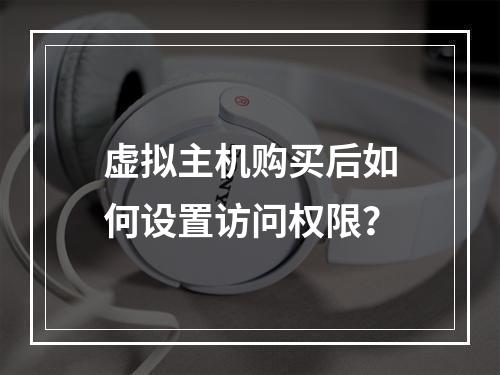 虚拟主机购买后如何设置访问权限？