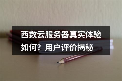 西数云服务器真实体验如何？用户评价揭秘