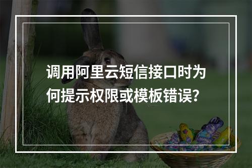 调用阿里云短信接口时为何提示权限或模板错误？