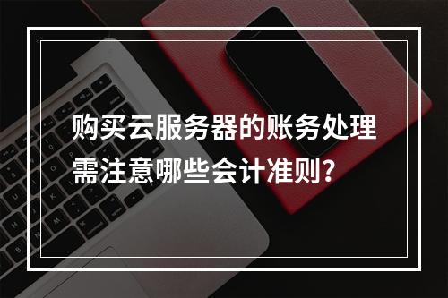 购买云服务器的账务处理需注意哪些会计准则？