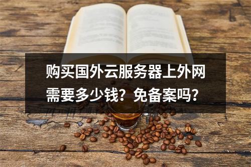 购买国外云服务器上外网需要多少钱？免备案吗？