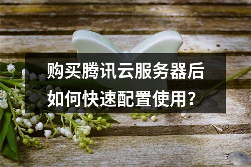 购买腾讯云服务器后如何快速配置使用？