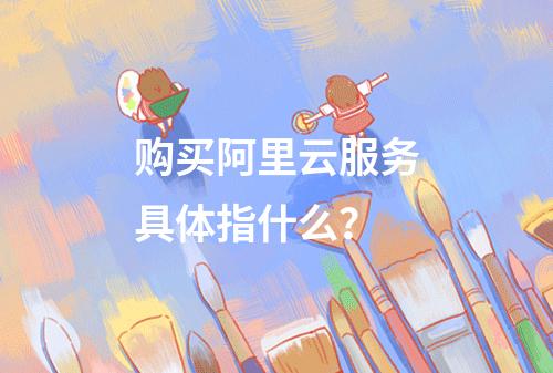 购买阿里云服务具体指什么？