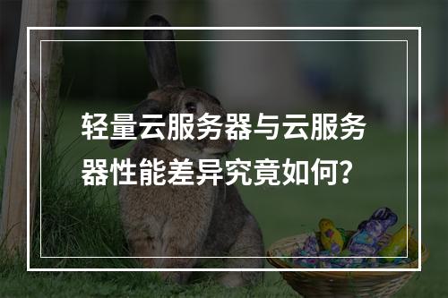 轻量云服务器与云服务器性能差异究竟如何？