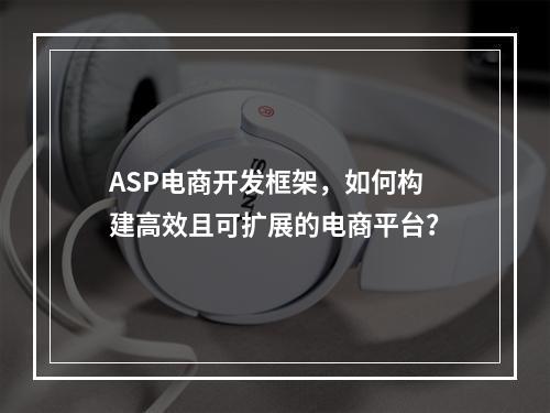 ASP电商开发框架,如何构建高效且可扩展的电商平台?