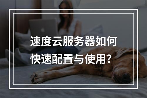 速度云服务器如何快速配置与使用？