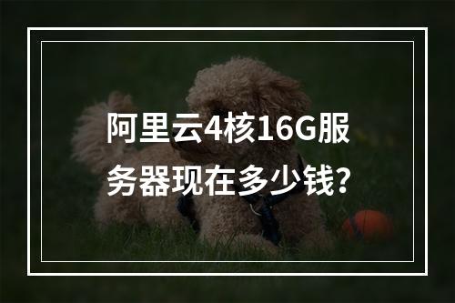 阿里云4核16G服务器现在多少钱？