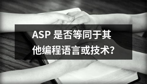 ASP 是否等同于其他编程语言或技术?