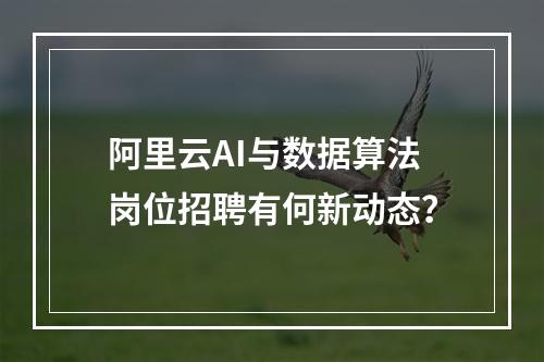 阿里云AI与数据算法岗位招聘有何新动态？