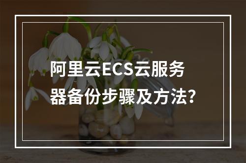阿里云ECS云服务器备份步骤及方法？