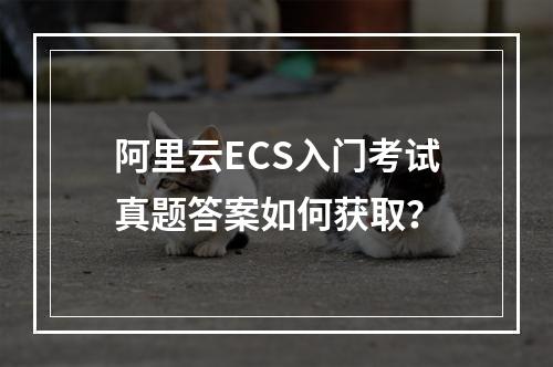 阿里云ECS入门考试真题答案如何获取？