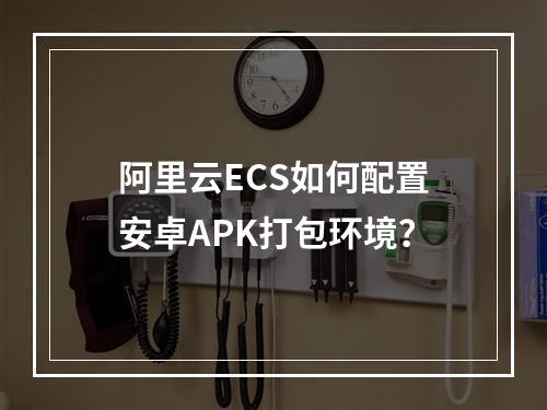 阿里云ECS如何配置安卓APK打包环境？