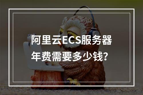 阿里云ECS服务器年费需要多少钱？