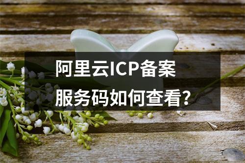 阿里云ICP备案服务码如何查看？