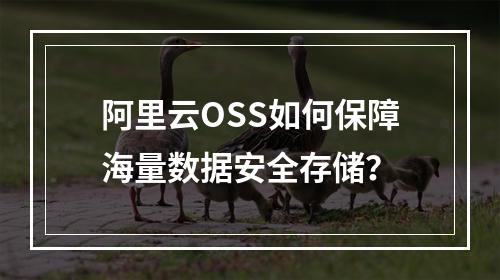 阿里云OSS如何保障海量数据安全存储？