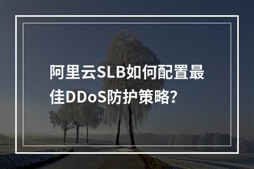 阿里云SLB如何配置最佳DDoS防护策略？