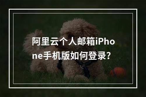 阿里云个人邮箱iPhone手机版如何登录？
