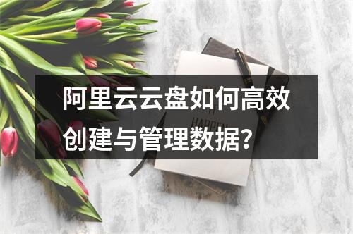 阿里云云盘如何高效创建与管理数据？