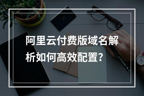 阿里云付费版域名解析如何高效配置？