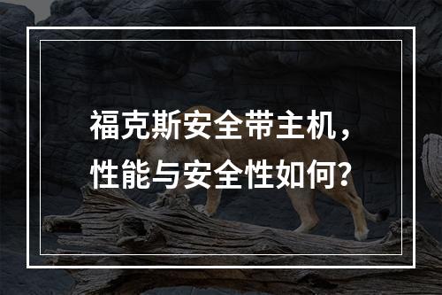 福克斯安全带主机,性能与安全性如何?