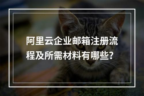 阿里云企业邮箱注册流程及所需材料有哪些？