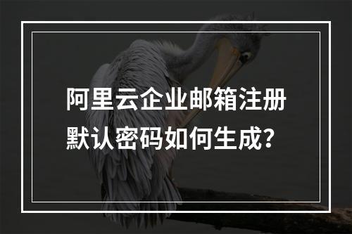 阿里云企业邮箱注册默认密码如何生成？