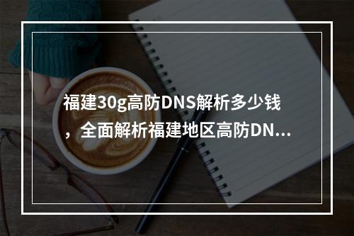福建30g高防DNS解析多少钱,全面解析福建地区高防DNS服务费用与选择指南