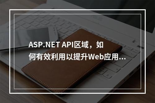 ASP.NET API区域,如何有效利用以提升Web应用性能?