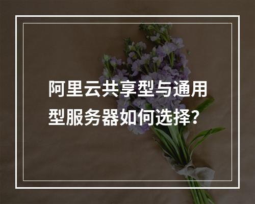 阿里云共享型与通用型服务器如何选择？