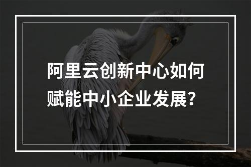 阿里云创新中心如何赋能中小企业发展？