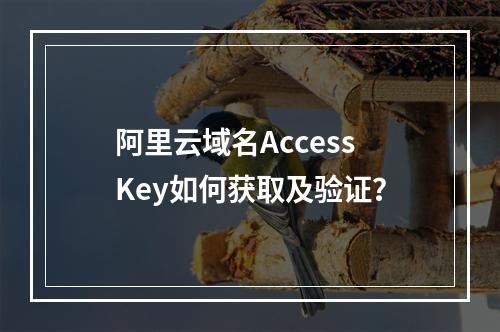 阿里云域名AccessKey如何获取及验证？