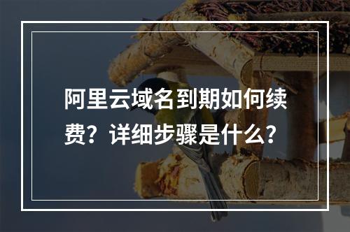 阿里云域名到期如何续费？详细步骤是什么？
