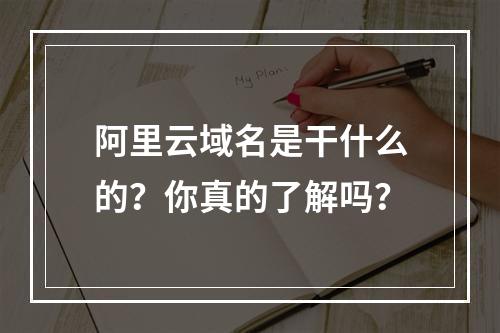 阿里云域名是干什么的？你真的了解吗？