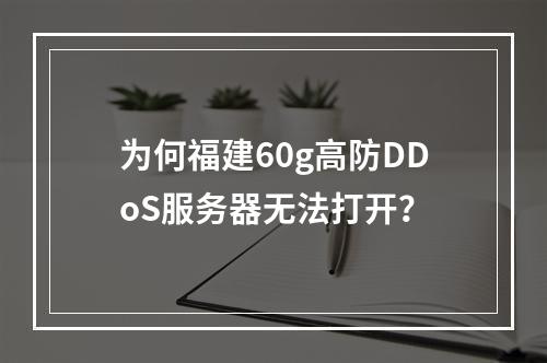 为何福建60g高防DDoS服务器无法打开?