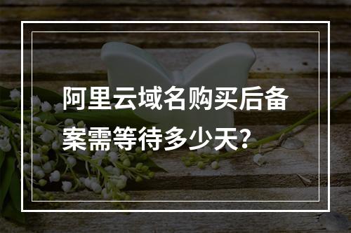 阿里云域名购买后备案需等待多少天？