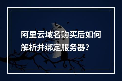 阿里云域名购买后如何解析并绑定服务器？