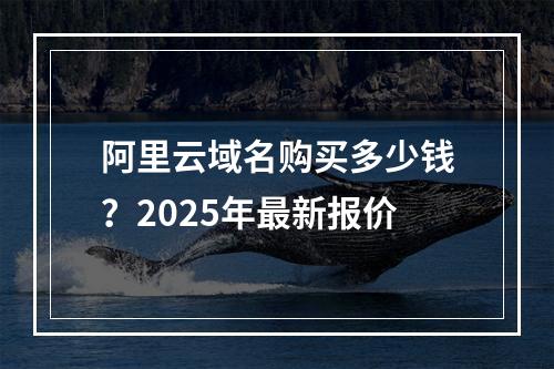 阿里云域名购买多少钱？2025年最新报价