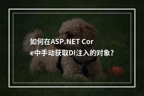 如何在ASP.NET Core中手动获取DI注入的对象?