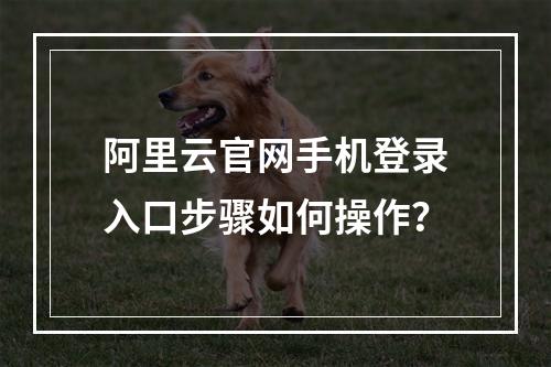 阿里云官网手机登录入口步骤如何操作？