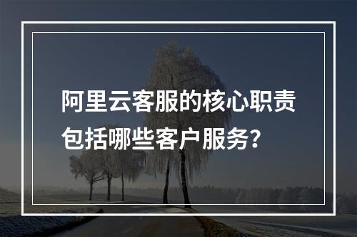 阿里云客服的核心职责包括哪些客户服务？