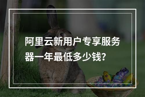 阿里云新用户专享服务器一年最低多少钱？