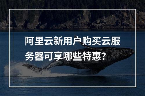 阿里云新用户购买云服务器可享哪些特惠？