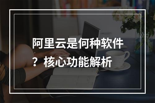 阿里云是何种软件？核心功能解析