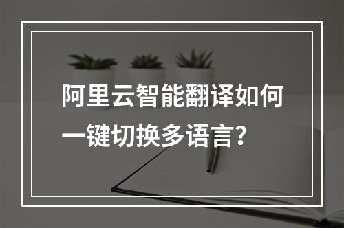阿里云智能翻译如何一键切换多语言？
