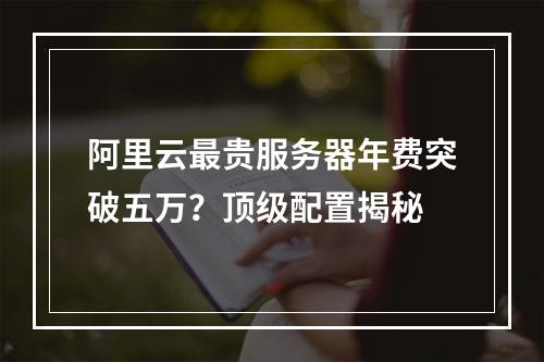 阿里云最贵服务器年费突破五万？顶级配置揭秘