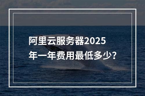 阿里云服务器2025年一年费用最低多少？