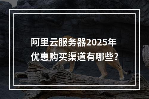 阿里云服务器2025年优惠购买渠道有哪些？