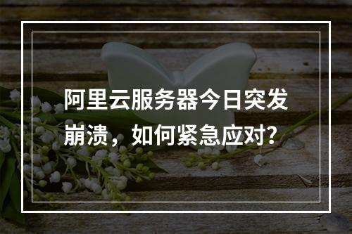 阿里云服务器今日突发崩溃，如何紧急应对？